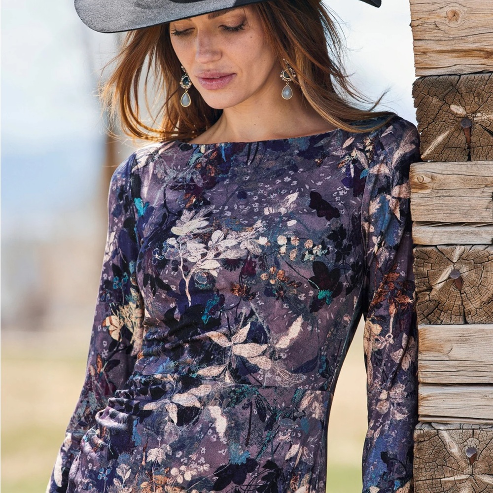 Peruvian Connection Moonrise Long-sleeve Dress - Picture 2 of 9